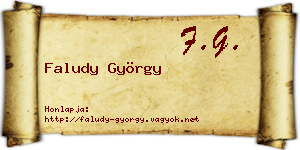 Faludy György névjegykártya