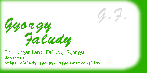 gyorgy faludy business card