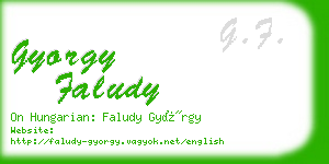 gyorgy faludy business card